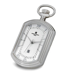 Charles Hubert Chrome-finish Open Face Rectangular Pocket Watch