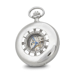 Charles Hubert Chrome-finish Open Window Case Pocket Watch