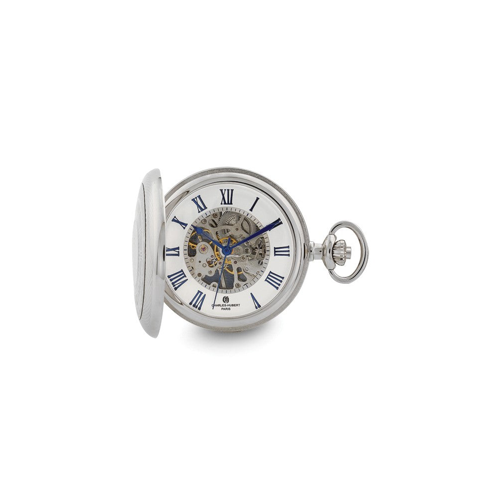 Charles Hubert Chrome-finish Open Window Case Pocket Watch
