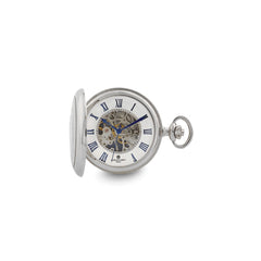 Charles Hubert Chrome-finish Open Window Case Pocket Watch