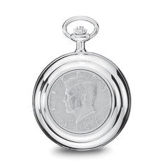 Charles Hubert Half Dollar Coin/Plain Polished Back Pocket Watch