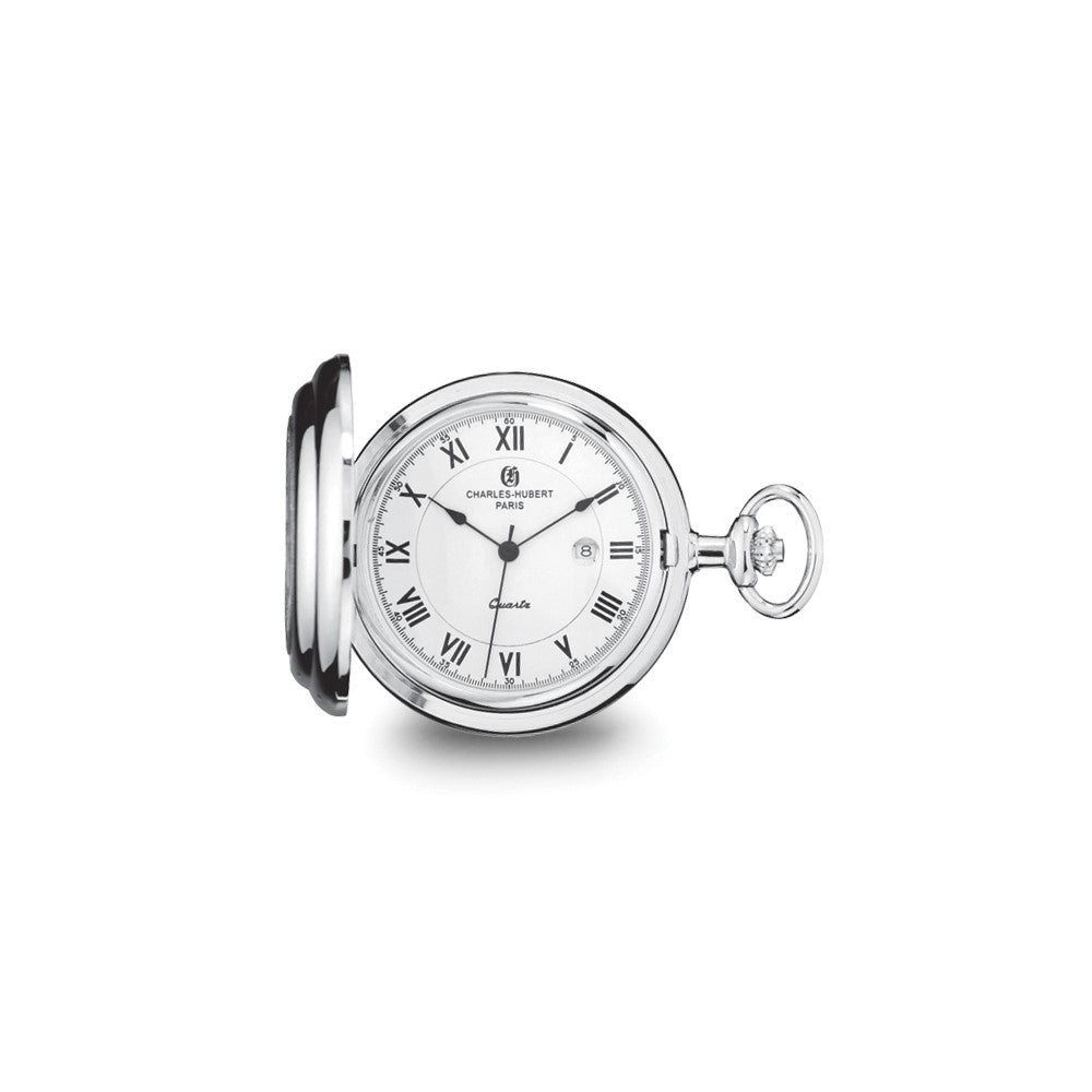 Charles Hubert Half Dollar Coin/Plain Polished Back Pocket Watch
