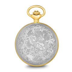Charles Hubert Two-tone Lion Crest Hunter Case Skeleton Dial Pocket Watch