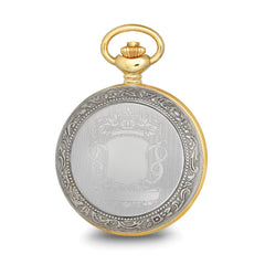 Charles Hubert Two-tone Shield Hunter Case Skeleton Dial Pocket Watch