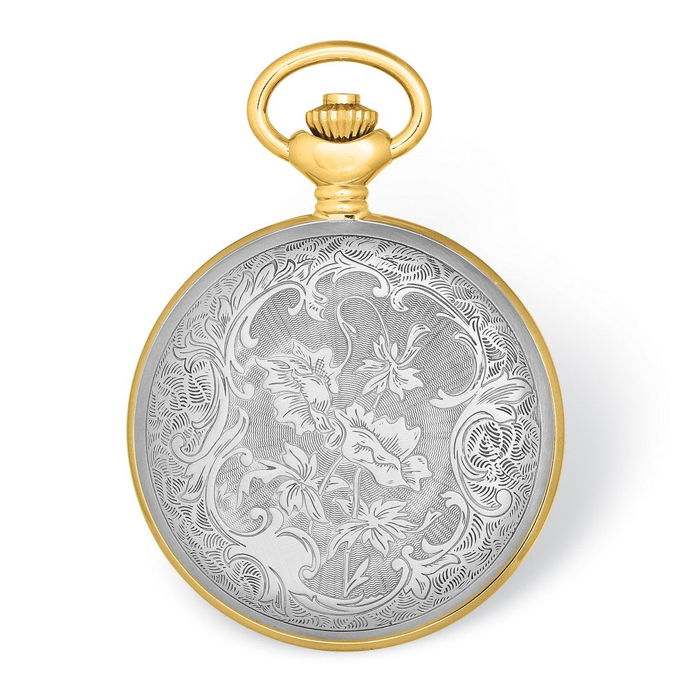 Charles Hubert Two-tone Shield Hunter Case Skeleton Dial Pocket Watch