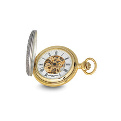 Charles Hubert Two-tone Shield Hunter Case Skeleton Dial Pocket Watch