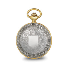 Charles Hubert Two-tone Crown & Shield Skeleton Dial Pocket Watch