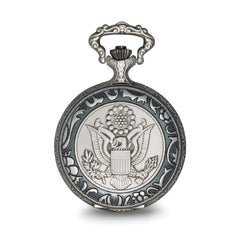 Charles Hubert Antique Chrome & Satin U.S. Seal Pocket Watch