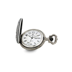 Charles Hubert Antique Chrome & Satin Sailing Ship Pocket Watch