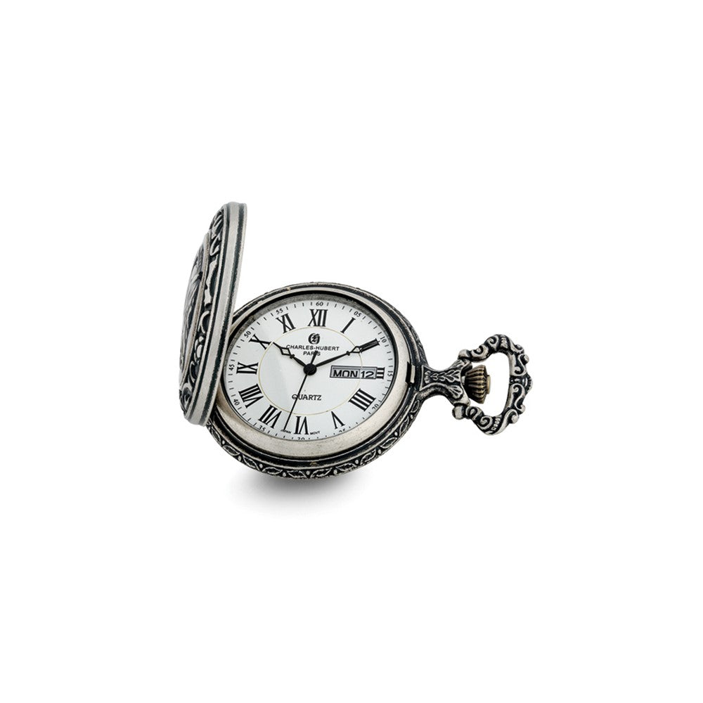 Charles Hubert Antique Chrome-finish Train Pocket Watch
