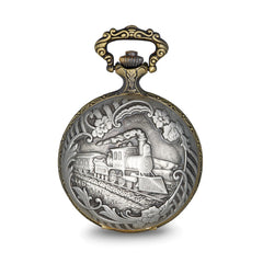 Charles Hubert Two-tone Antique Finish Train Pocket Watch