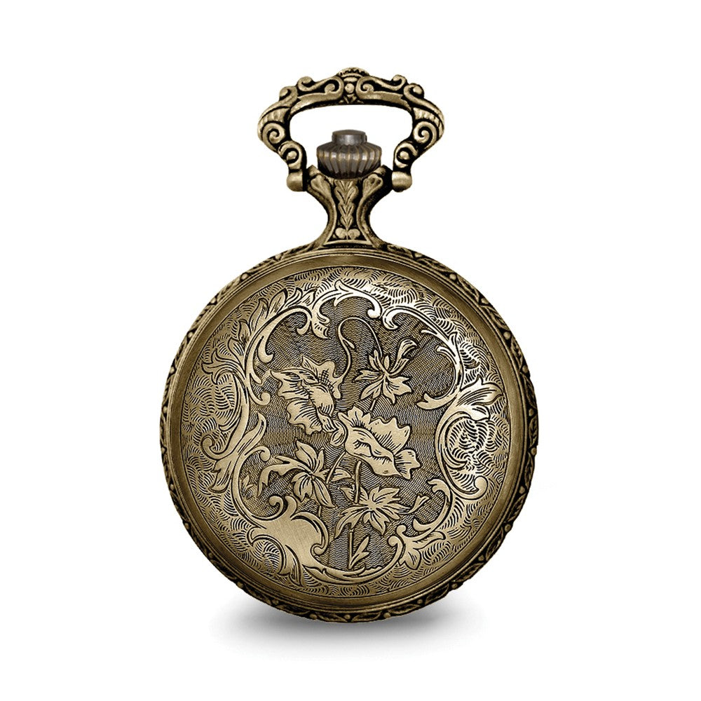 Charles Hubert Antique Gold-finish 2 Horses Pocket Watch