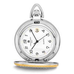 Charles Hubert Gold-finish Two-tone White Dial Pocket Watch