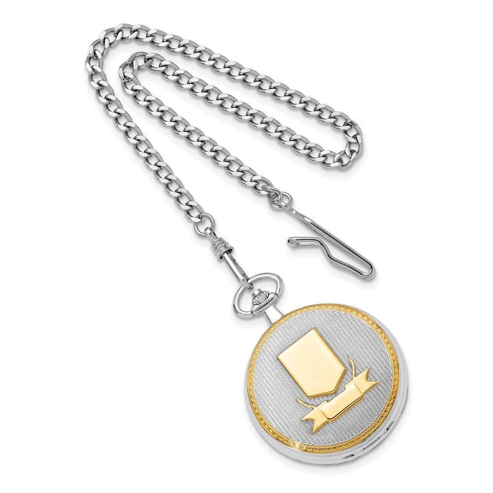 Charles Hubert Gold-finish Two-tone White Dial Pocket Watch