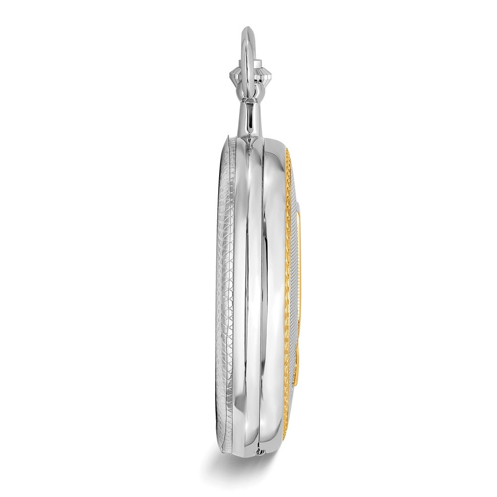 Charles Hubert Gold-finish Two-tone White Dial Pocket Watch