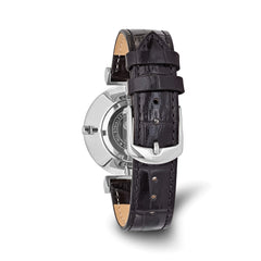 Ladies Charles Hubert Stainless Steel Black Dial Watch