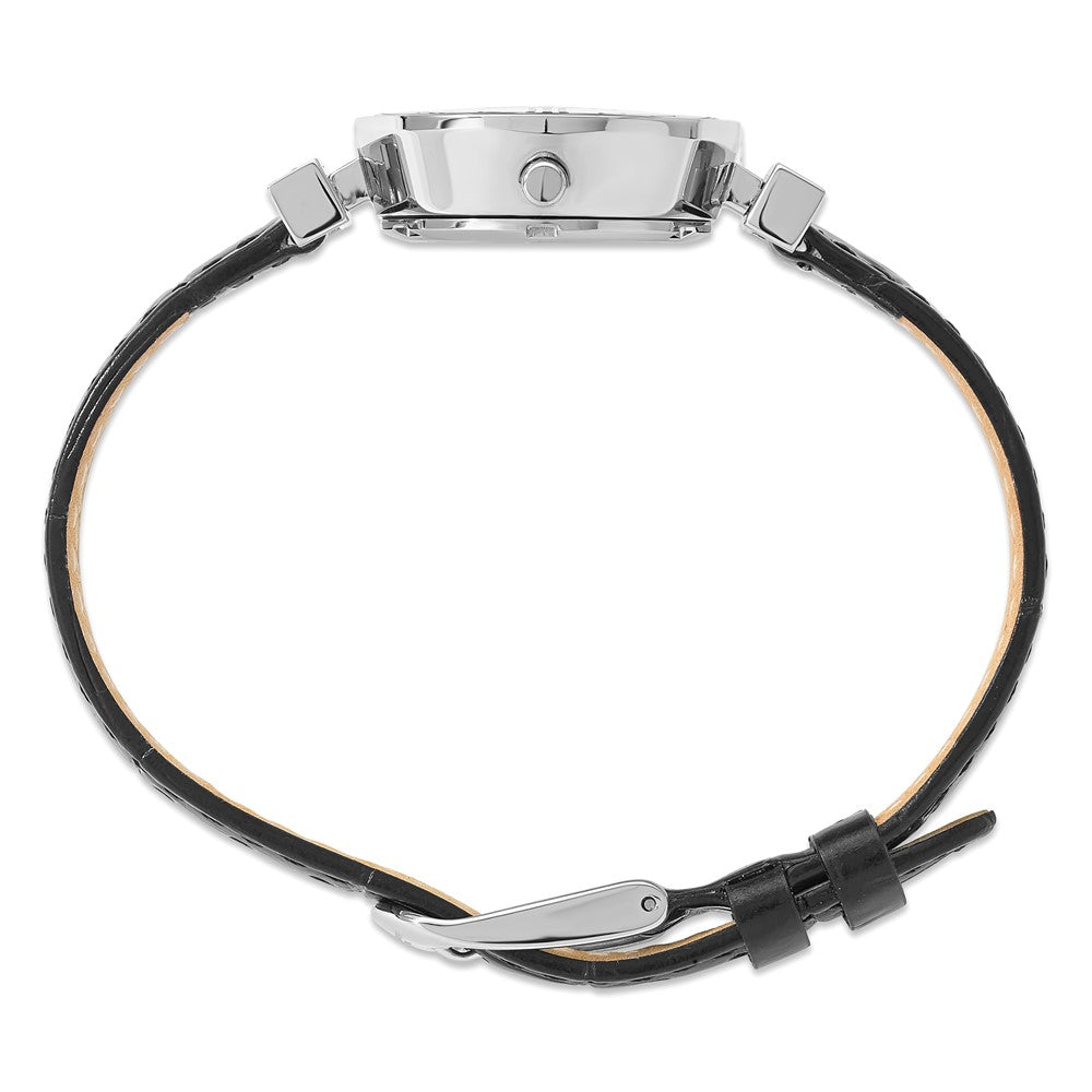 Ladies Charles Hubert Stainless Steel Black Dial Watch