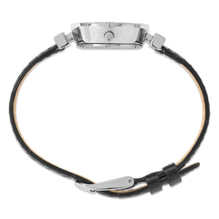 Ladies Charles Hubert Stainless Steel Black Dial Watch