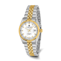 Mens Charles Hubert Two-tone Stainless Steel White Dial Watch