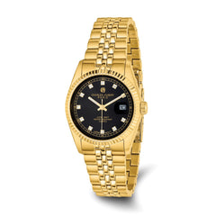 Mens Charles Hubert IP-plated Stainless Steel Black Dial Watch - 2