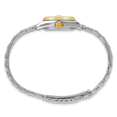 Ladies Charles Hubert Two-tone Stainless Steel Black Dial Watch