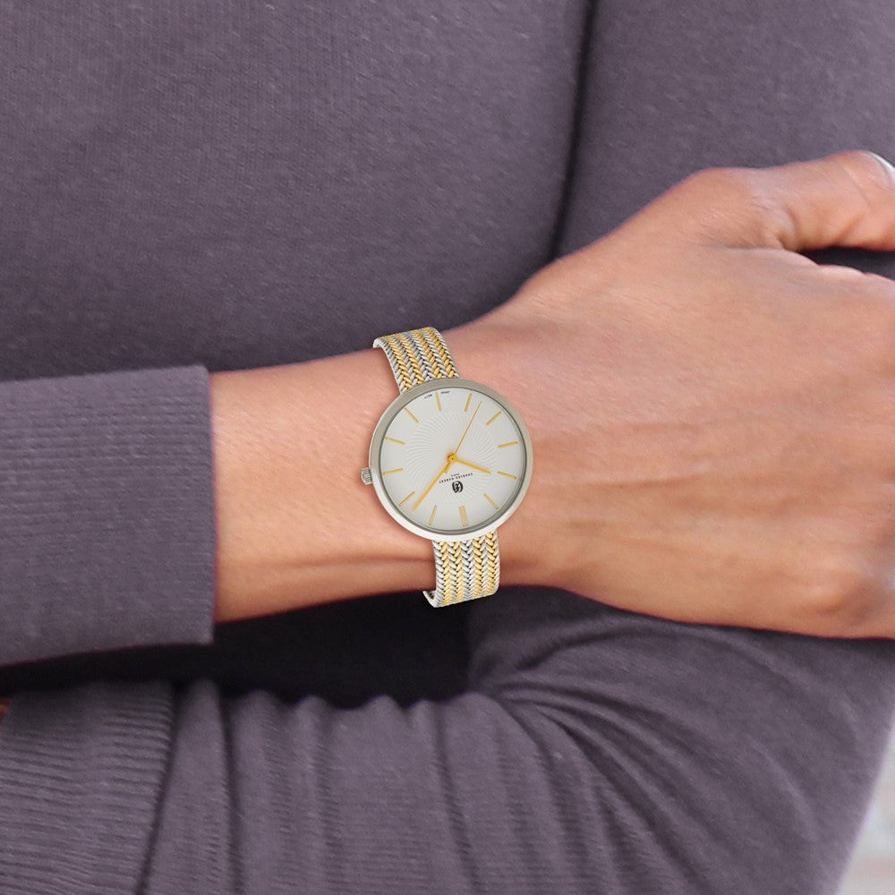Ladies Charles Hubert Two-tone IP-plated Stainless Steel White Dial Watch