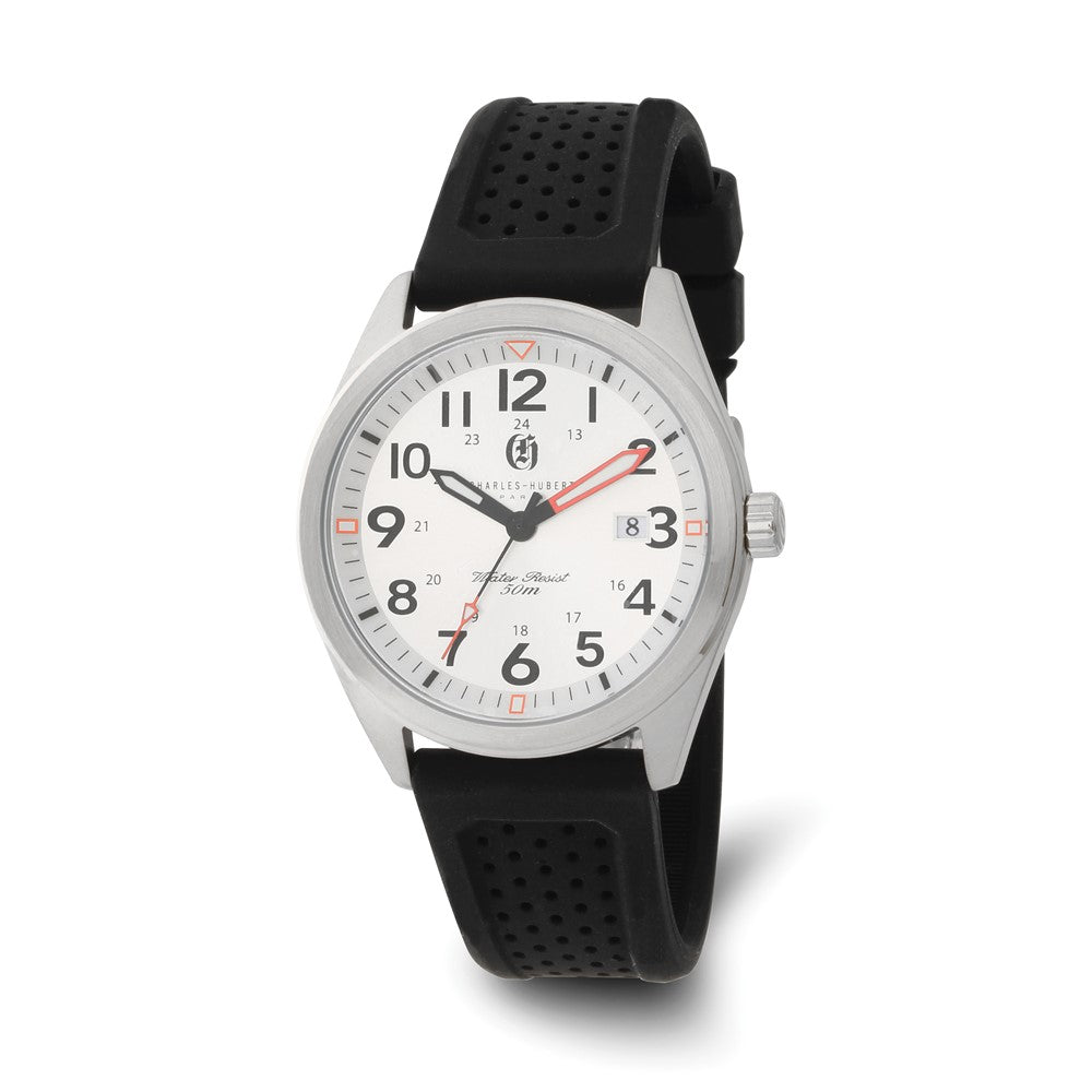 Charles-Hubert Stainless Steel White Dial with Date Watch - 2