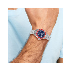 Charles Hubert Stainless Steel Blue Dial Watch - 3