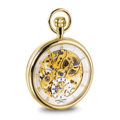 Charles Hubert IP-plated Full Skeleton Dial Pocket Watch