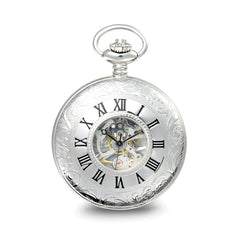 Charles Hubert Chrome-finish White Dial Pocket Watch - 4