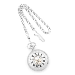 Charles Hubert Chrome-finish White Dial Pocket Watch - 4