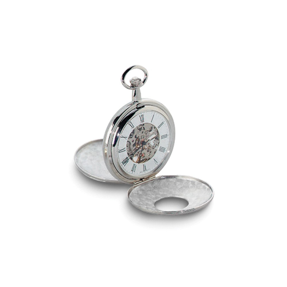 Charles Hubert Chrome-finish White Dial Pocket Watch - 4