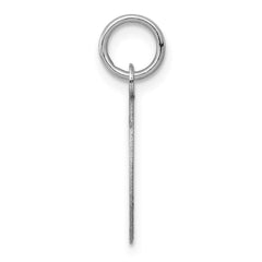 14k White Gold Plain .018 Gauge Oval Engravable Disc Charm