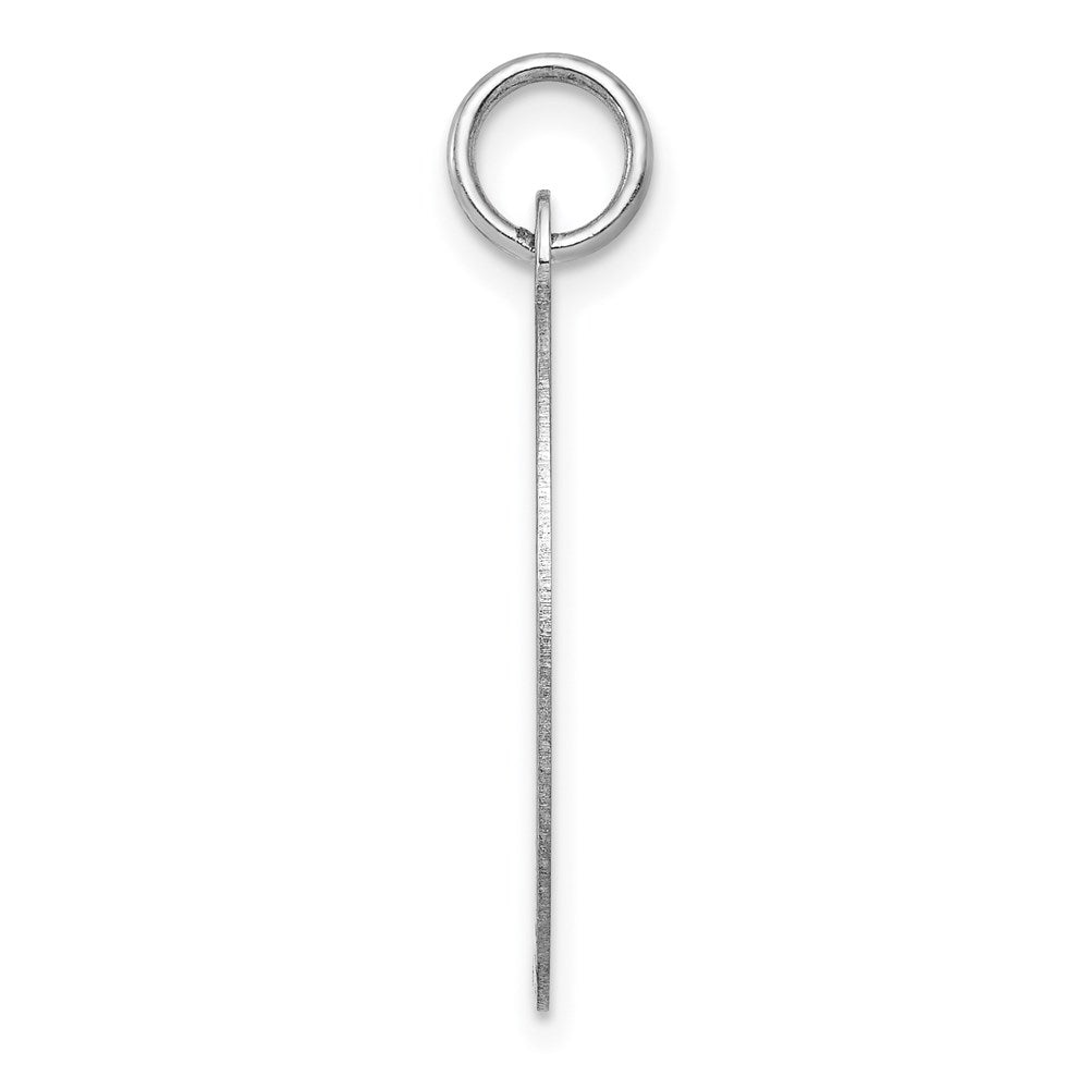 14k White Gold Plain .027 Gauge Oval Engravable Disc Charm