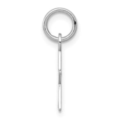 14k White Gold Plain .013 Gauge Engravable Star Charm