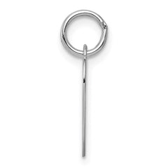 14k White Gold Plain .035 Gauge Engravable Heart Charm - 2
