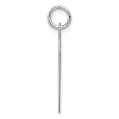 14k White Gold Plain .018 Gauge Engravable Heart Charm - 8