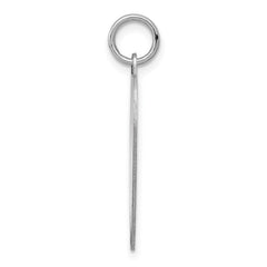 14k White Gold Plain .013 Gauge Engravable Heart Charm - 7