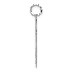 14k White Gold Plain .027 Gauge Engravable Heart Charm - 7