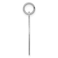 14k White Gold Etched Design .027 Gauge Round Engravable Charm