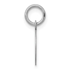 14k White Gold Plain .013 Gauge Round Engravable Disc Charm - 8