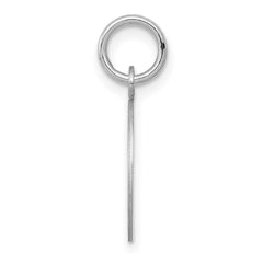 14k White Gold Plain .018 Gauge Round Engravable Disc Charm - 8