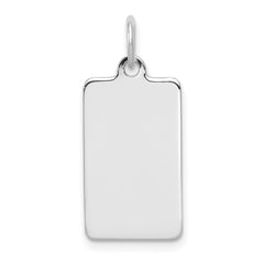 14kw Plain .018 Gauge Rectangular Engravable Disc Charm - 2