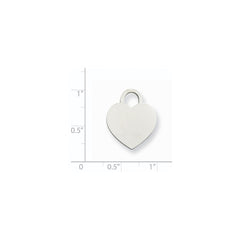 14k White Gold Large Engravable Heart - 7