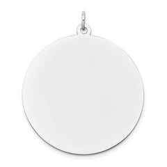 14K White Gold Round Disc Charm - 3