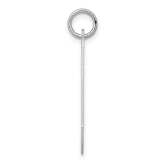 14k White Gold Plain .009 Gauge Engravable Dog Tag w/Notch Disc