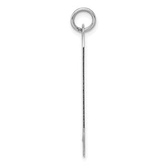 14k White Gold Plain .013 Gauge Engravable Dog Tag w/Notch Disc - 3