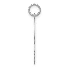 14k White Plain Medium.009 Depth Facing Right Engravable Boy Charm - 2