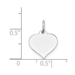 14K White Gold Heart Disc Charm - 27
