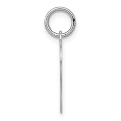 14K White Gold Heart Disc Charm - 28